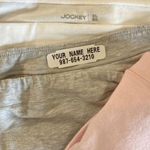 2 Line - Iron on Clothing Label